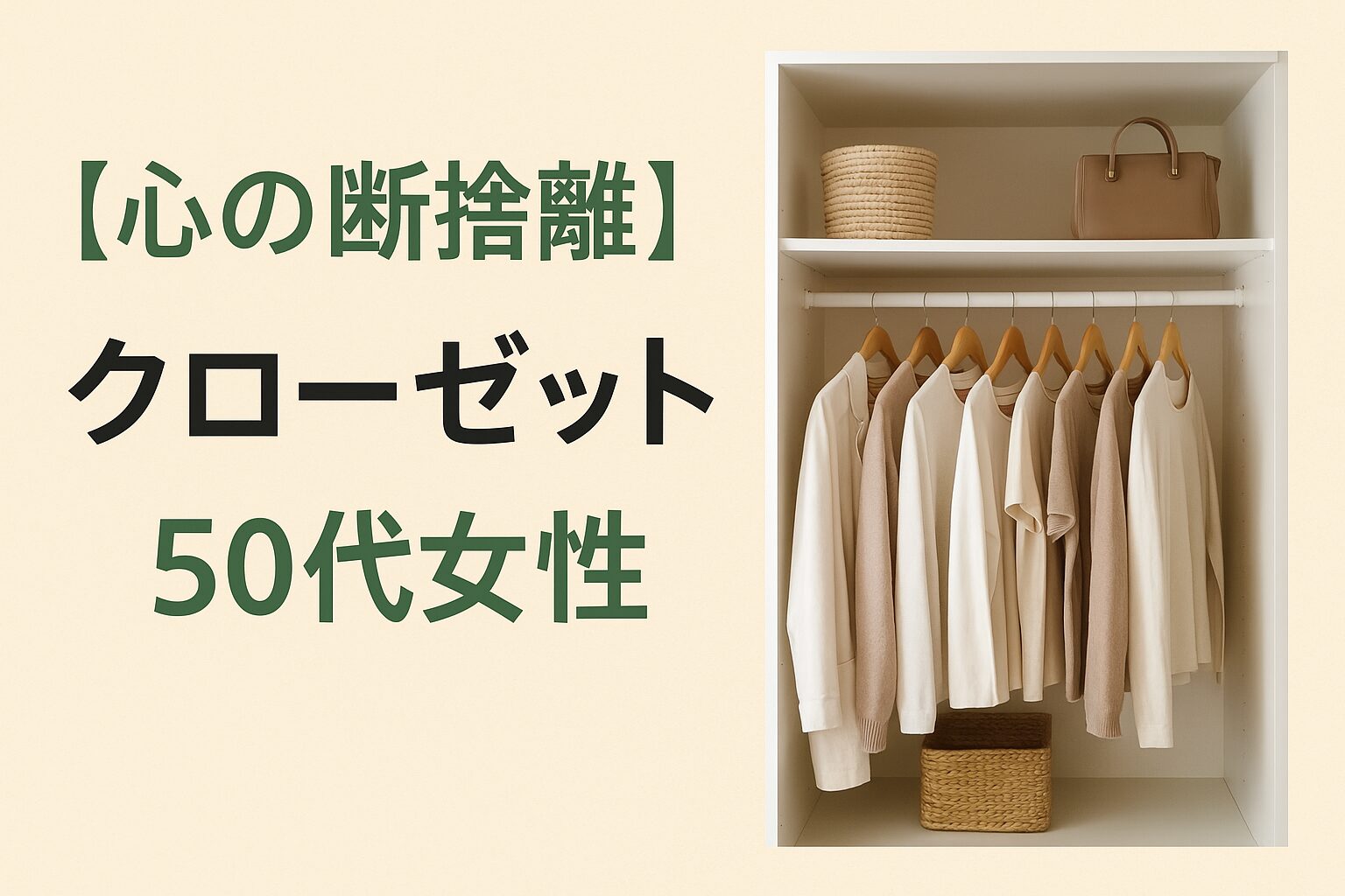 クローゼットの片付けで断捨離をする