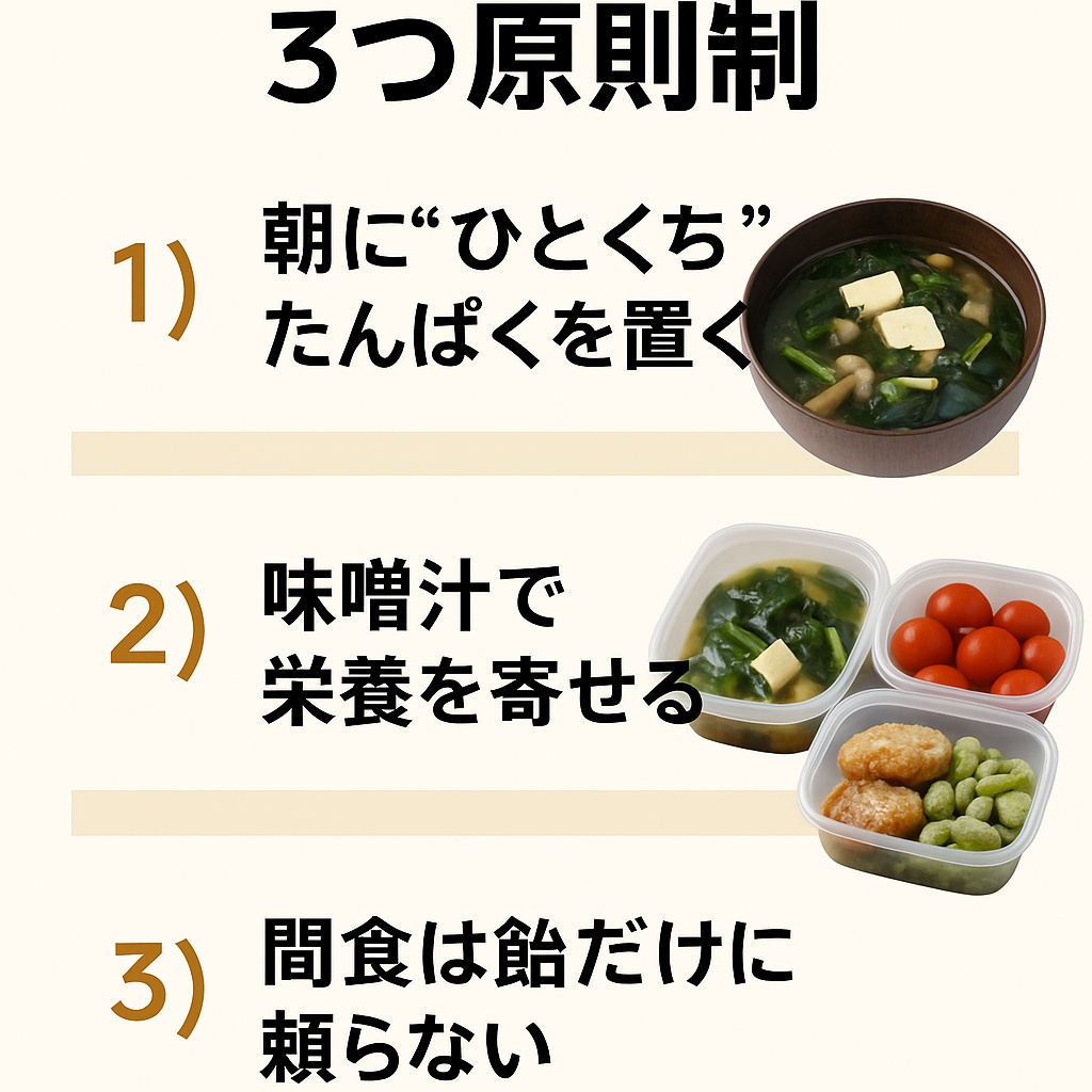 一日一食の3つの原則の画像