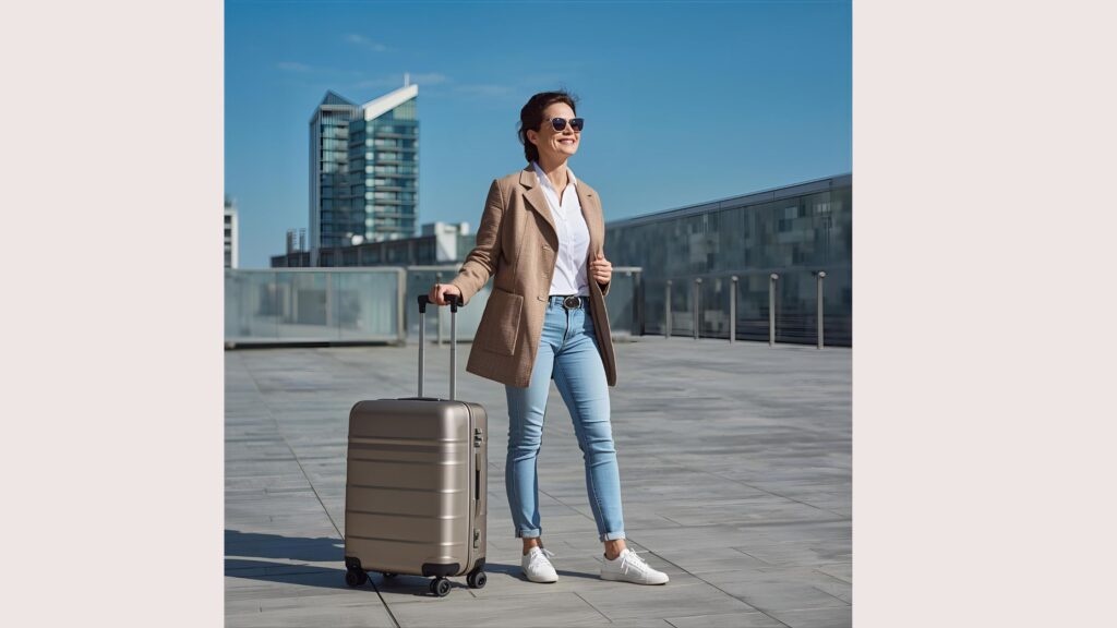 前向きになる女性の画像