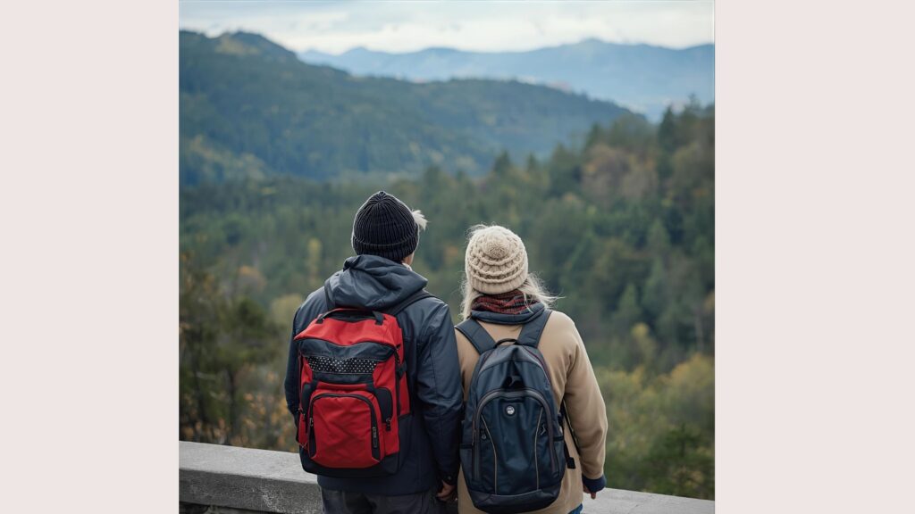夫婦の旅の荷物のが増