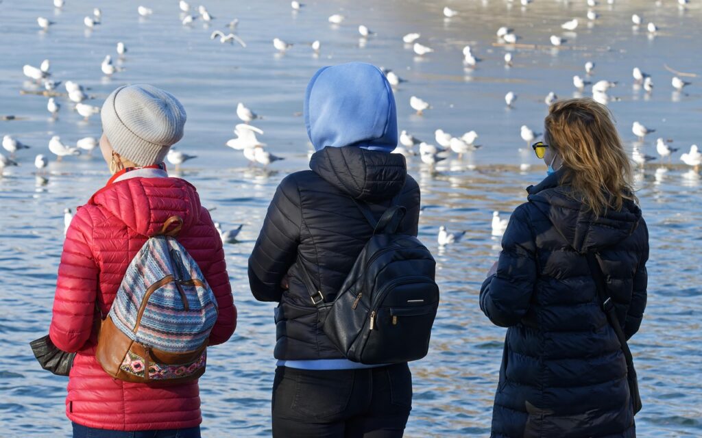 友人同士が集う画像