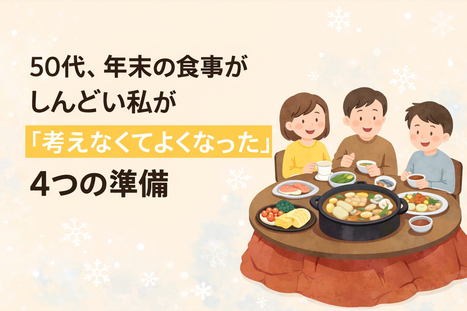 年末の家事を楽にしたいという画像