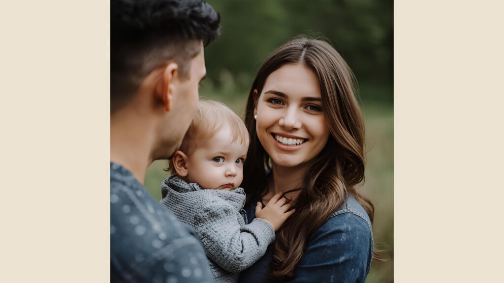 家族三人の画像