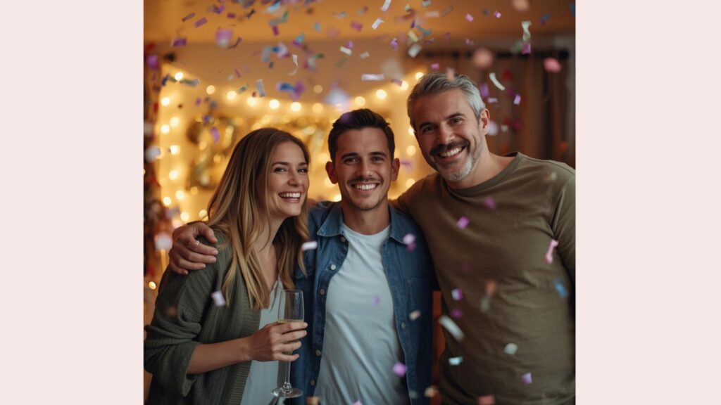 家族三人の画像